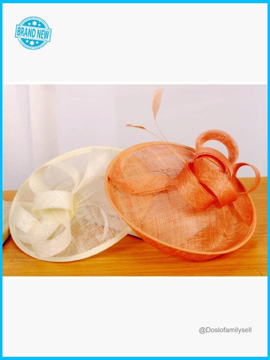 Fascinator Hat Headband Handmade Feather Bow Derby Pillbox Tea Party Wedding main image 5